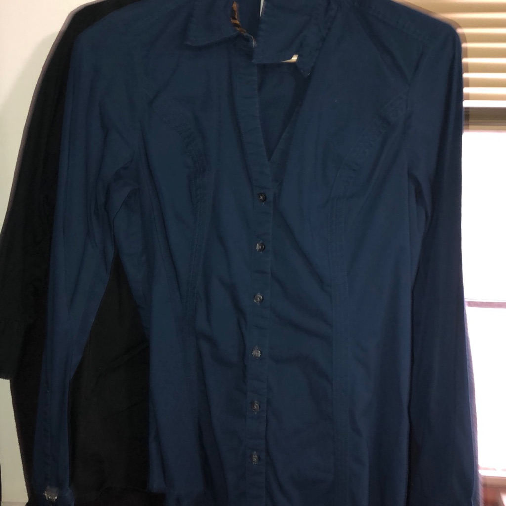 Express Navy Button Down